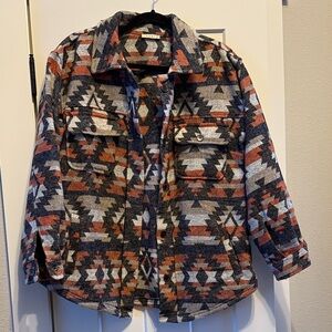 Aztec Patterned Shacket
